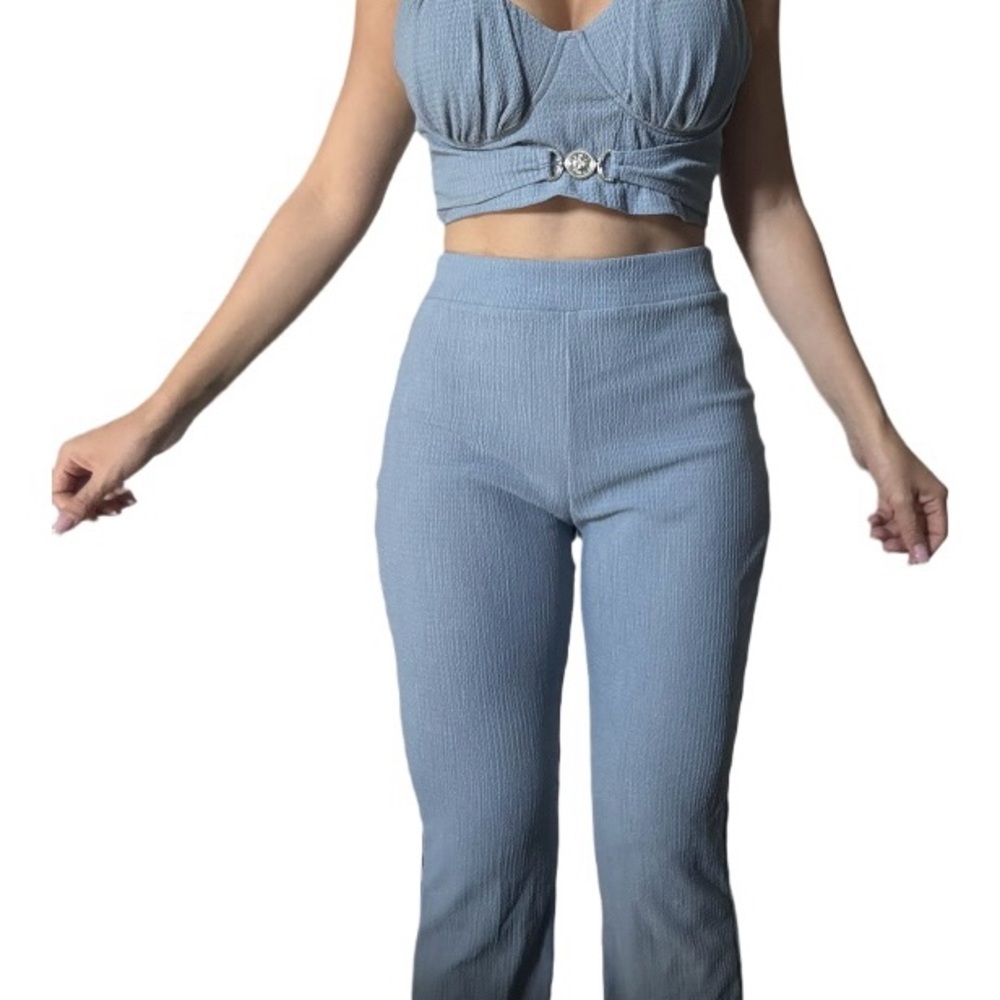 Blue Women's Pants & Jumpsuit Set